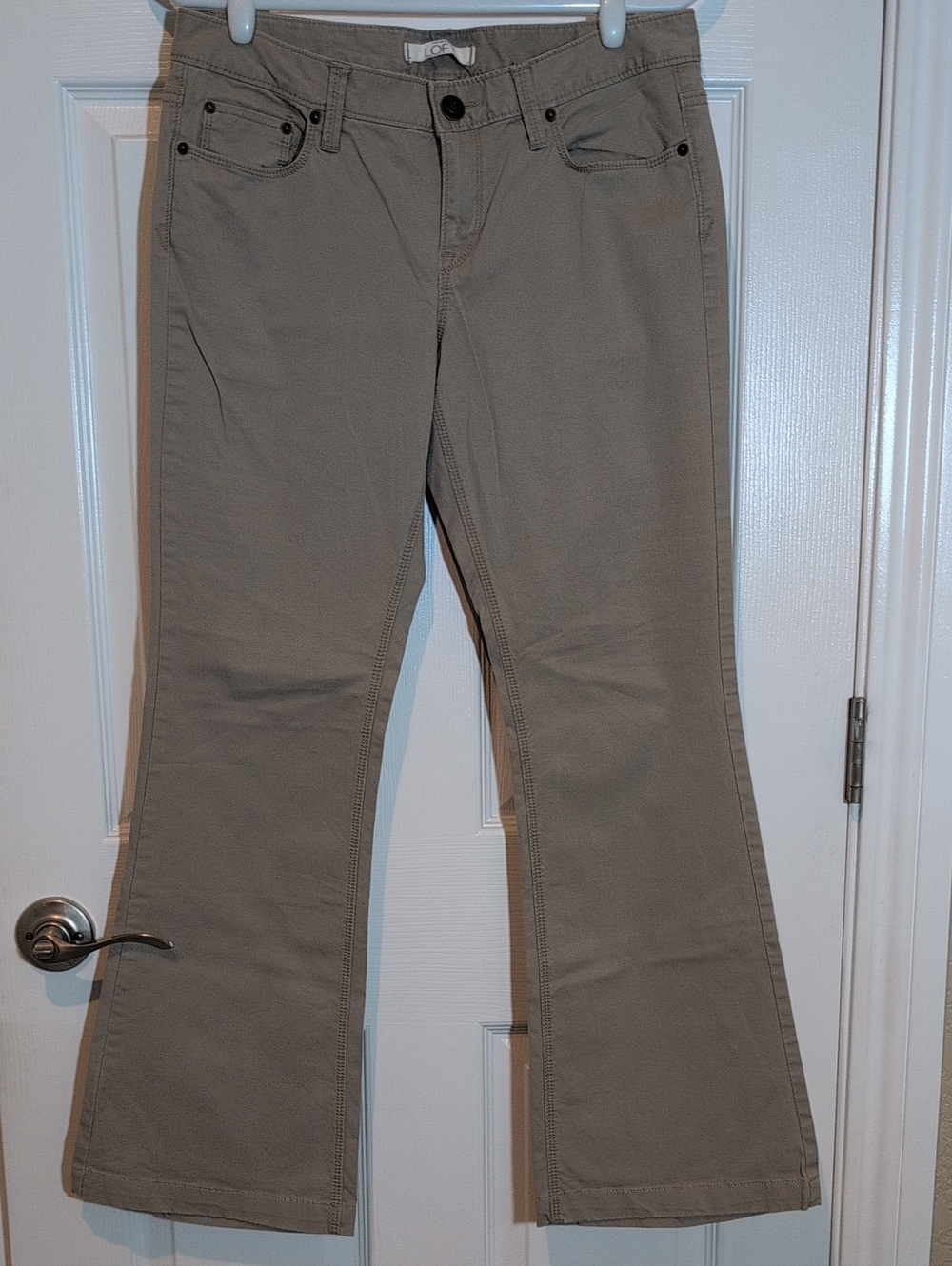 LOFT Taupe Khaki Bootleg Jeans